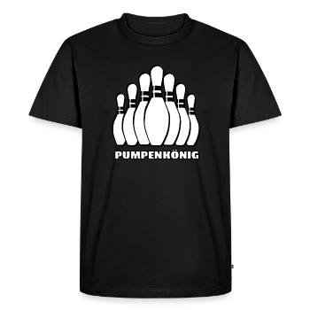 Citrouille bowling disant club de bowling Stammtisch - T-shirt Premium bio Homme - noir - Devant - Nico (187cm)