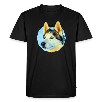 chien de traîneau - T-shirt Premium bio Homme - noir - Devant - Nico (187cm)