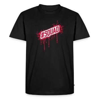 SQUAD blood drops - Men's Premium Organic T-Shirt - black - Front - Nico (187cm)