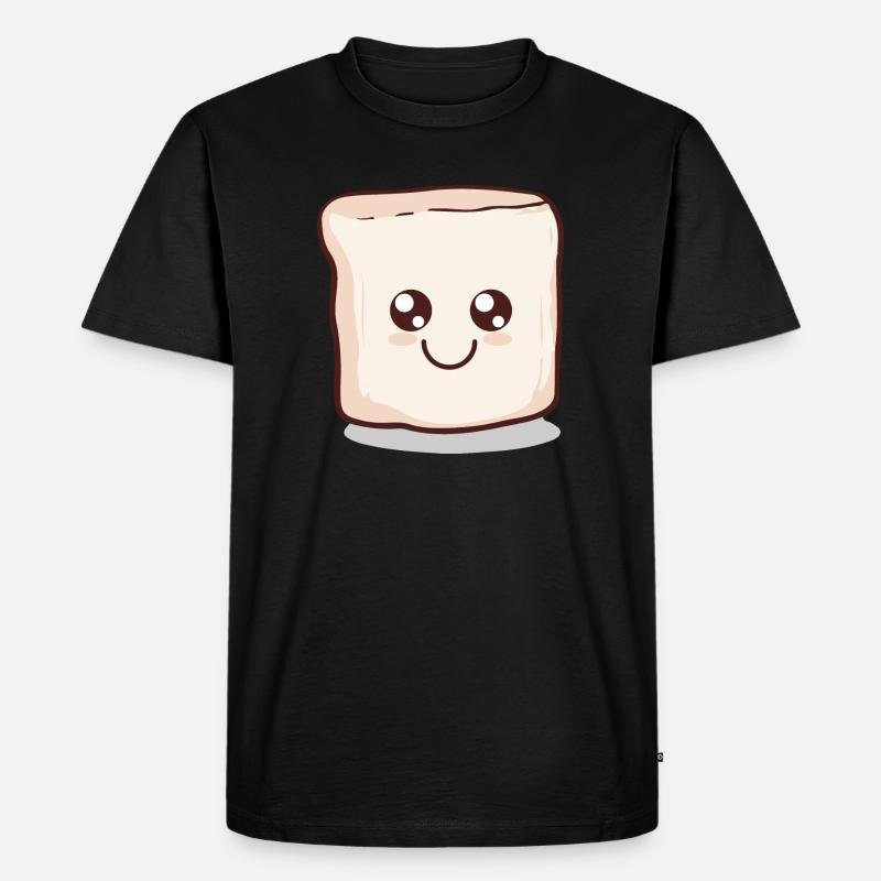 Kawaii Marshmallow | S'more | Camping - Männer Premium Bio T-Shirt - Schwarz