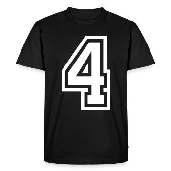 Symbole à 4 chiffres - T-shirt Premium bio Homme - noir - Devant - Nico (187cm)