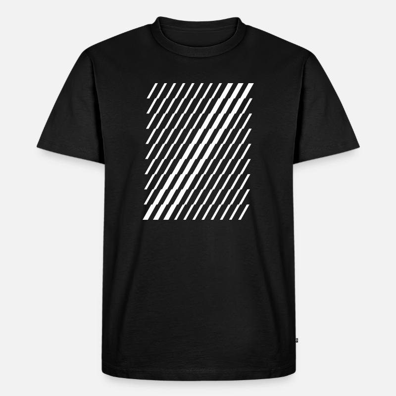 lines pattern design - Männer Premium Bio T-Shirt - Schwarz