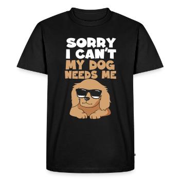 Cocker Spaniel Mom Dog Mom - Men's Premium Organic T-Shirt - black - Front - Nico (187cm)