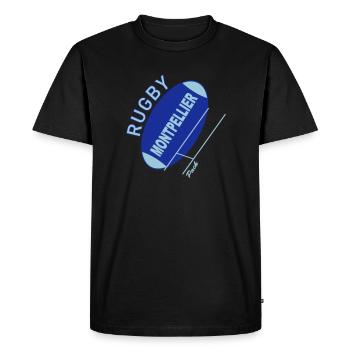 rugby montpellier - T-shirt Premium bio Homme - noir - Devant - Nico (187cm)