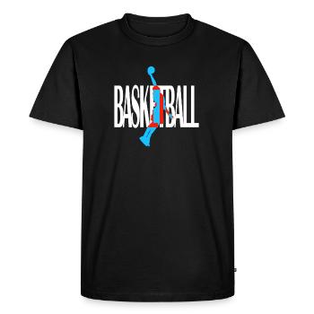 basket-cadeau de basket-ball de basket-ball - T-shirt Premium bio Homme - noir - Devant - Nico (187cm)