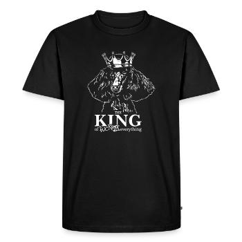 Poodle King Dog Saying Big Poodle King Poodle Dogs - Men's Premium Organic T-Shirt - black - Front - Nico (187cm)