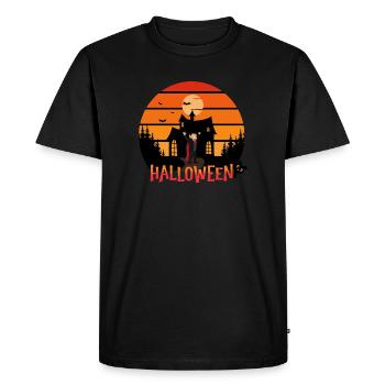Halloween Vintage - Men's Premium Organic T-Shirt - black - Front - Nico (187cm)