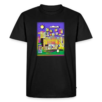 Icones ordinateur Internet - T-shirt Premium bio Homme - noir - Devant - Nico (187cm)