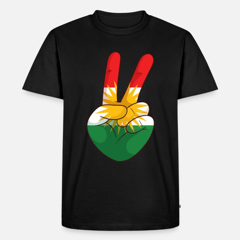 Kurdistan - Männer Premium Bio T-Shirt - Schwarz