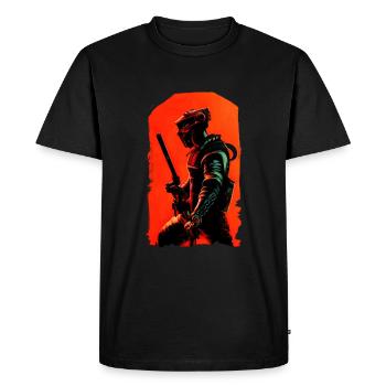 Samouraï Steampunk - T-shirt Premium bio Homme - noir - Devant - Nico (187cm)