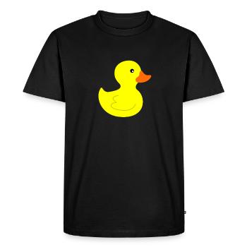 Yellow Duck Bathing Duck Squeaky Duck - Men's Premium Organic T-Shirt - black - Front - Nico (187cm)