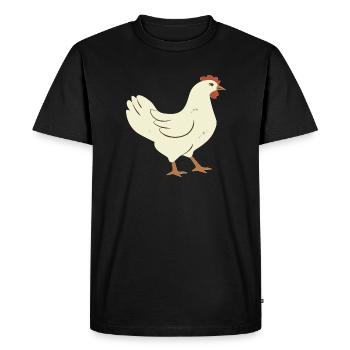 Poule - T-shirt Premium bio Homme - noir - Devant - Nico (187cm)