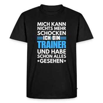 Non-Shockable Trainer - Men's Premium Organic T-Shirt - black - Front - Nico (187cm)