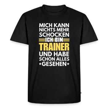 Non-Shockable Trainer - Men's Premium Organic T-Shirt - black - Front - Nico (187cm)