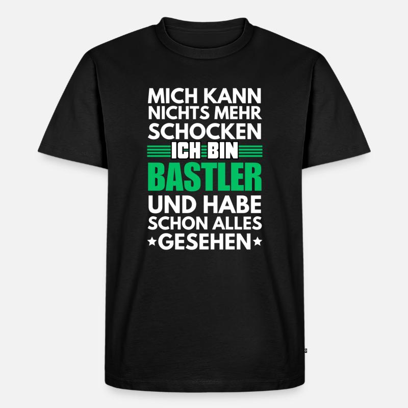 Nicht schockbarer Bastler - Männer Premium Bio T-Shirt - Schwarz