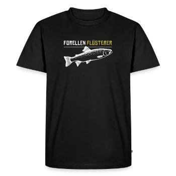 Forellen Flüsterer - Männer Premium Bio T-Shirt - Schwarz - Vorne - Nico (187cm)