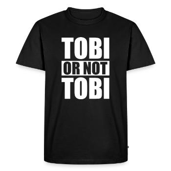 Tobi ou pas Tobi - design - T-shirt Premium bio Homme - noir - Devant - Nico (187cm)