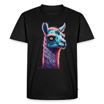 Gruseliges Halloween-party-kostüm Zombie-lama - T-shirt Premium bio Homme - noir - Devant - Nico (187cm)