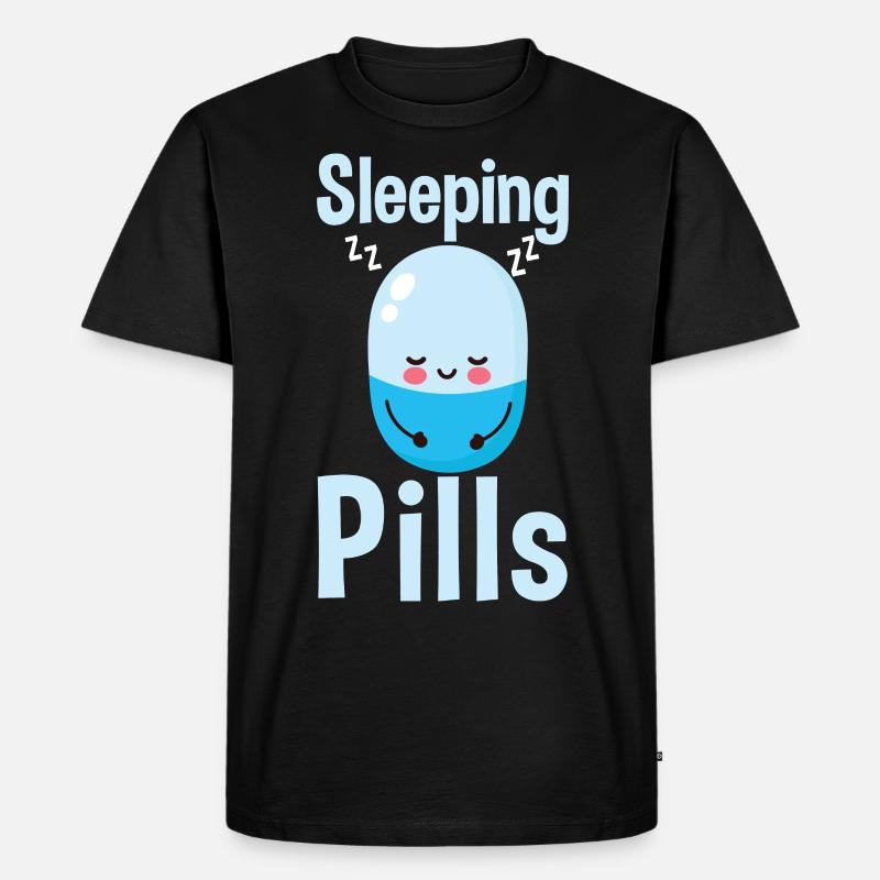Schlaftabletten Student - Männer Premium Bio T-Shirt - Schwarz