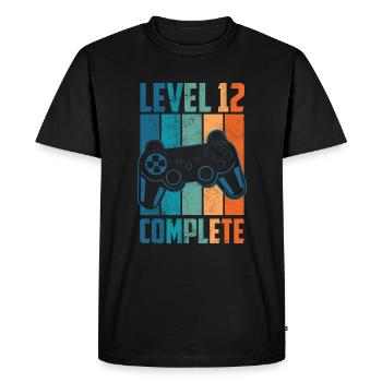 Cadeau complet de niveau 12 de 12e anniversaire - T-shirt Premium bio Homme - noir - Devant - Nico (187cm)