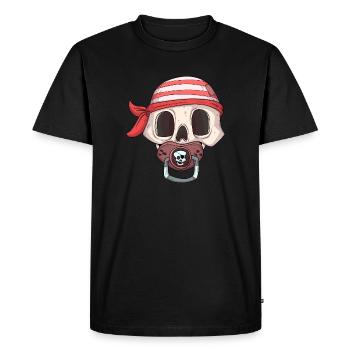 Pirate Baby / Baby Pirate - T-shirt Premium bio Homme - noir - Devant - Nico (187cm)