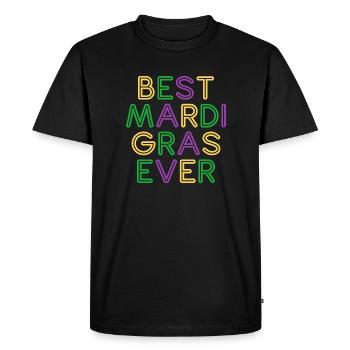 Best Mardi Gras Ever Celebration - Men's Premium Organic T-Shirt - black - Front - Nico (187cm)