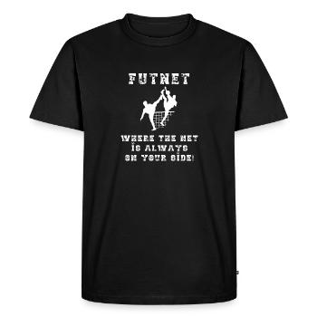 Futnet: Où le filet est toujours de votre côté! - T-shirt Premium bio Homme - noir - Devant - Nico (187cm)