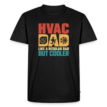 Papa CVC comme un père ordinaire mais un réchauffeur d’air plus froid - T-shirt Premium bio Homme - noir - Devant - Nico (187cm)