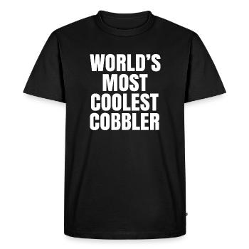 world's most coolest cobbler - Men's Premium Organic T-Shirt - black - Front - Nico (187cm)