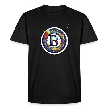 LETTER "B" OF THE ALPHABET - Men's Premium Organic T-Shirt - black - Front - Nico (187cm)