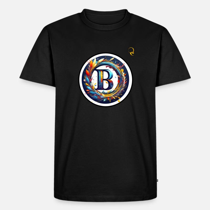 BUCHSTABE "B" DES ALPHABETS - Männer Premium Bio T-Shirt - Schwarz