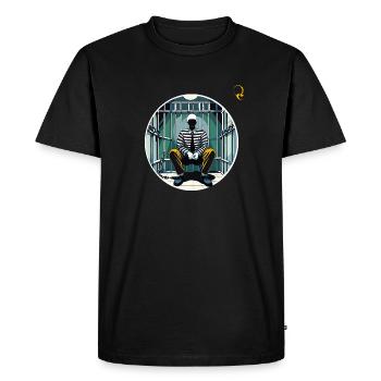 DON'T SHUT DOWN - Men's Premium Organic T-Shirt - black - Front - Nico (187cm)