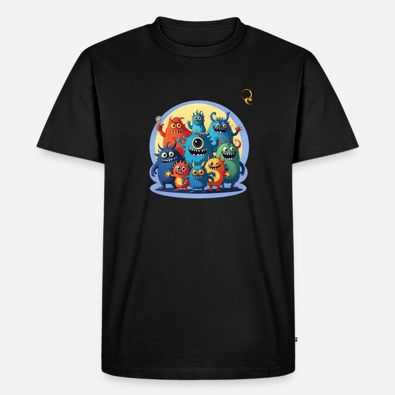 MEINE FREUNDE - Männer Premium Bio T-Shirt - Schwarz