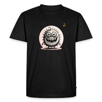 BON VIRUS - T-shirt Premium bio Homme - noir - Devant - Nico (187cm)