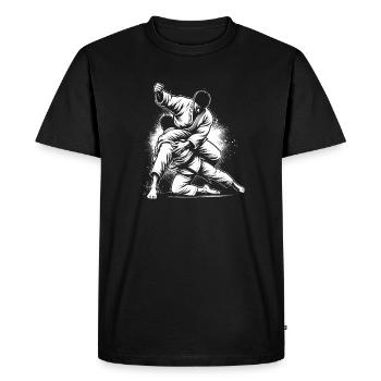 Judoka - T-shirt Premium bio Homme - noir - Devant - Nico (187cm)