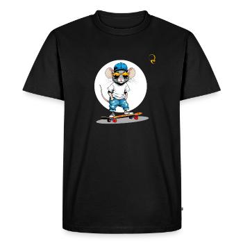 LA SOURIS SPÉCIALE - T-shirt Premium bio Homme - noir - Devant - Nico (187cm)