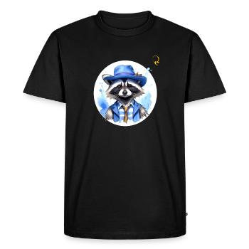 MAPACHE ÉLÉGANT - T-shirt Premium bio Homme - noir - Devant - Nico (187cm)