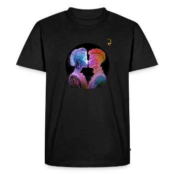 NOUVEL - T-shirt Premium bio Homme - noir - Devant - Nico (187cm)