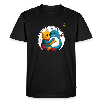 MOSTIQUEMENT HEUREUX - T-shirt Premium bio Homme - noir - Devant - Nico (187cm)