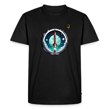 L’AMOUR DE L’ESPACE - T-shirt Premium bio Homme - noir - Devant - Nico (187cm)