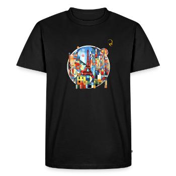 TOUR EIFFEL - T-shirt Premium bio Homme - noir - Devant - Nico (187cm)