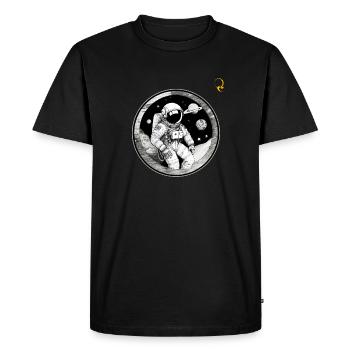 REPOS DE L’ESPACE - T-shirt Premium bio Homme - noir - Devant - Nico (187cm)