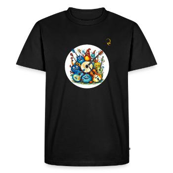 LE GROUPE - T-shirt Premium bio Homme - noir - Devant - Nico (187cm)