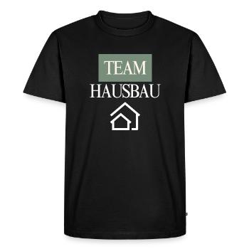 Construction de maisons d’équipe - T-shirt Premium bio Homme - noir - Devant - Nico (187cm)