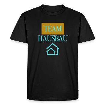 Construction de maisons d’équipe - T-shirt Premium bio Homme - noir - Devant - Nico (187cm)