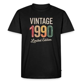 Limited edition - vintage 1990's - Men's Premium Organic T-Shirt - black - Front - Nico (187cm)
