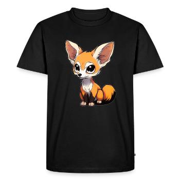 Bébé Fennec Renard - T-shirt Premium bio Homme - noir - Devant - Nico (187cm)