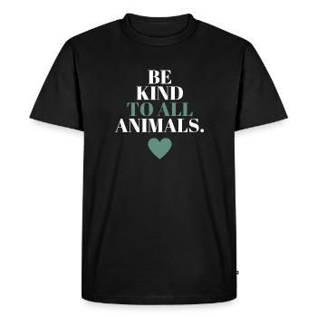 Soyez gentil avec tous les animaux - T-shirt Premium bio Homme - noir - Devant - Nico (187cm)