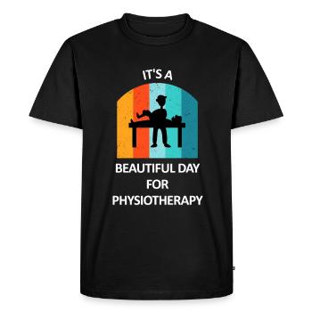 Physiotherapist Humorous Gift Saying Funny - Men's Premium Organic T-Shirt - black - Front - Nico (187cm)