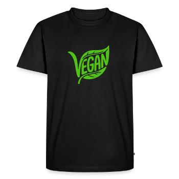 Vegan - Cool Veggi Logo - T-shirt Premium bio Homme - noir - Devant - Nico (187cm)